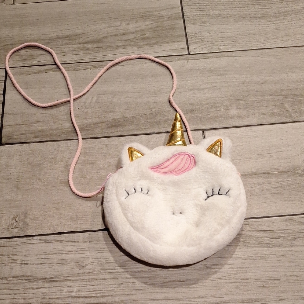 🦔Unicorn Plush Crossbody Bag - White and Pink🍓